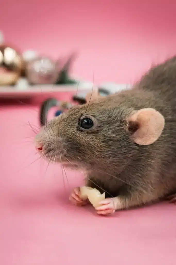 rat mangeant du fromage