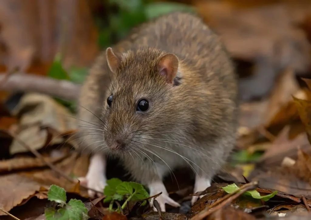 Rat sur fond de nature